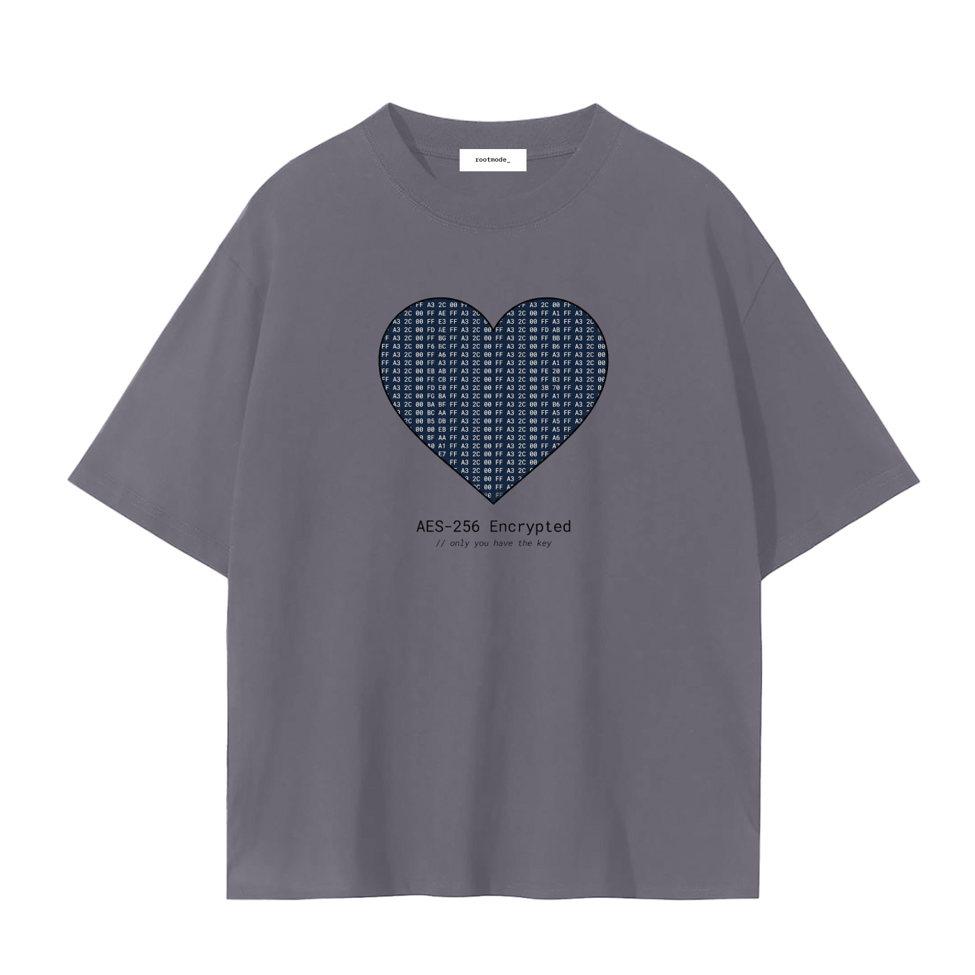 Encrypted Heart T-Shirt | Cybersecurity Valentine Shirt | AES-256 Tee | Funny Tech Couple Shirt | Hacker Love Shirt Gift