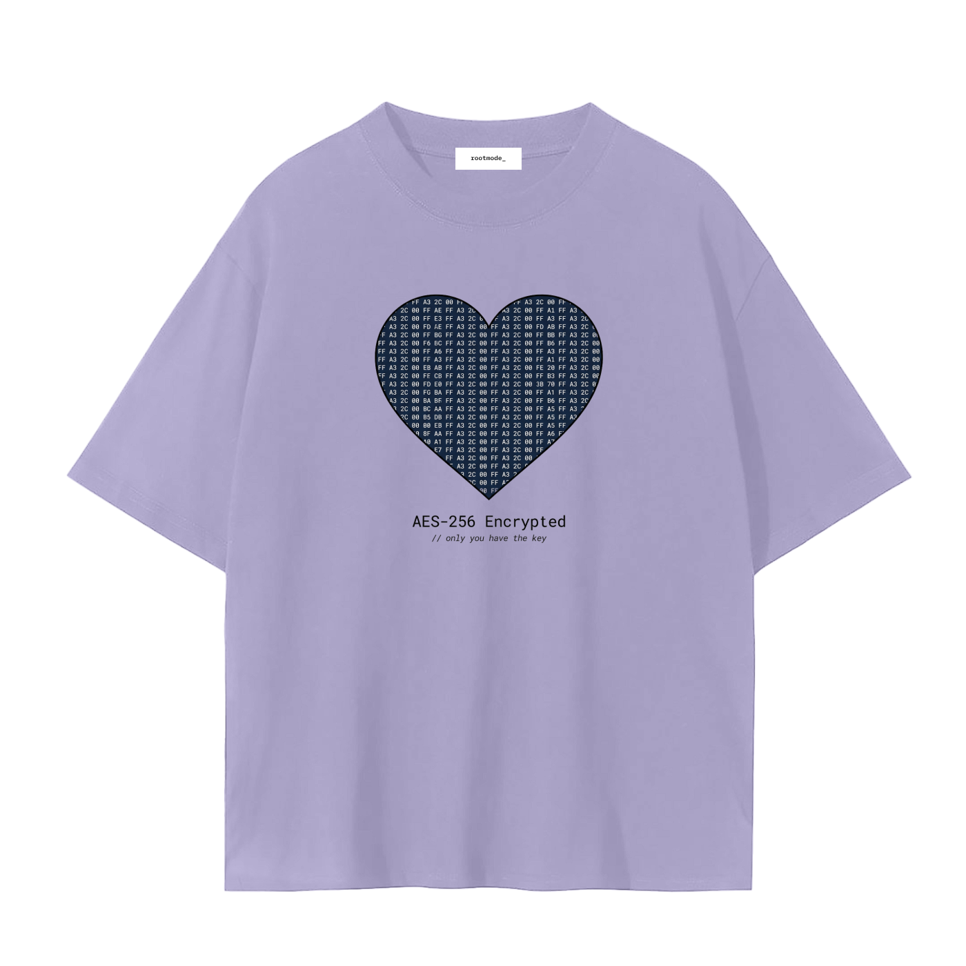 Encrypted Heart T-Shirt | Cybersecurity Valentine Shirt | AES-256 Tee | Funny Tech Couple Shirt | Hacker Love Shirt Gift